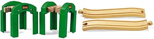 World – 33253 Stacking Track Supports 2 Piece Toy Train Accessory For Kids Age 3 And Up Green - Railway-Themed Play Edition