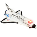 Light Up Space Shuttle Toy 1PC Battery Operated Spaceship Toy With LEDs Sounds And Pullback Motion Outer Space Party Decoration Great Space Gifts For Boys And Girls 6 Inches - Space Exploration Play Edition