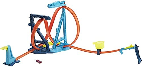 Budget Track Set And 1:64 Scale Toy Car Track And Loop Building Kit With Adjustable Set-Ups And Jump Infinity Loop Kit - Track and Vehicle Play Edition