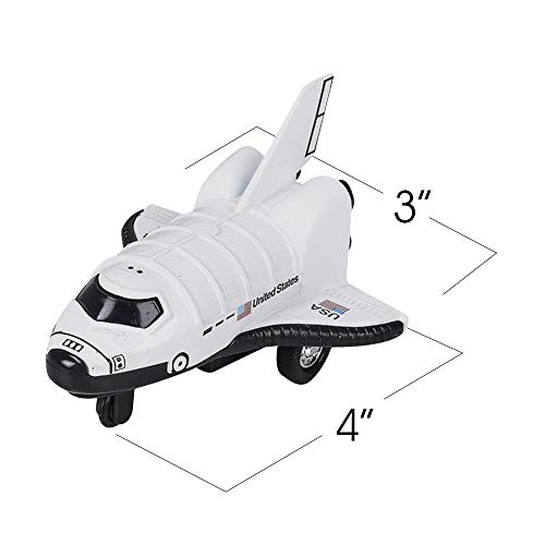 Diecast Mini Space Shuttle With Pullback Mechanism Set Of 2 Diecast Metal NASA Space Toys For Boys Astronaut Cake Decorations Astronaut Space Theme Party Favors - Space Exploration Play Edition