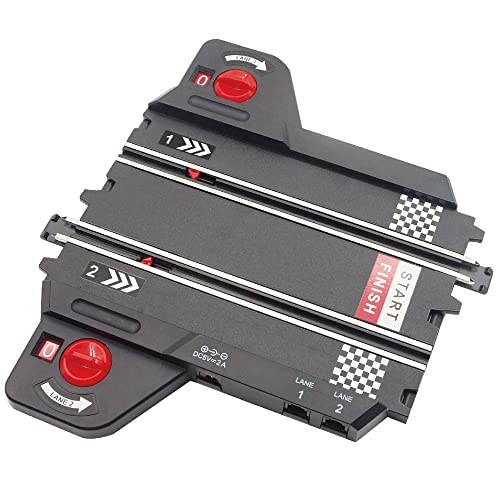 Super 251 USB Power Slot Car Racing Set LED Headlights Strong Magnetic Base Mechanical Lap Counter & Powerbase Integrated As Combo Track For Ages 8 And Up - Track and Vehicle Play Edition