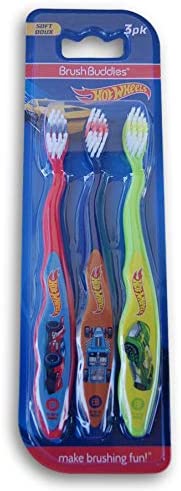 Thomas The Train & Friends Soft Toothbrushes 3 Pack Brush Buddies (Blue Yellow Red) - Railway-Themed Play Edition