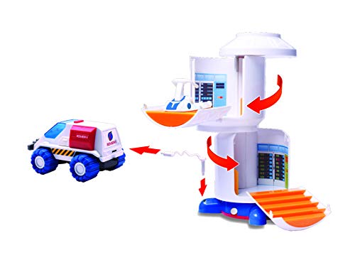 Pace Playset – Toy Space Shuttle Space Station & Space Rover With Lights And Sound & 2 Astronaut Figurine Toys For Boys And Girls - Space Exploration Play Edition