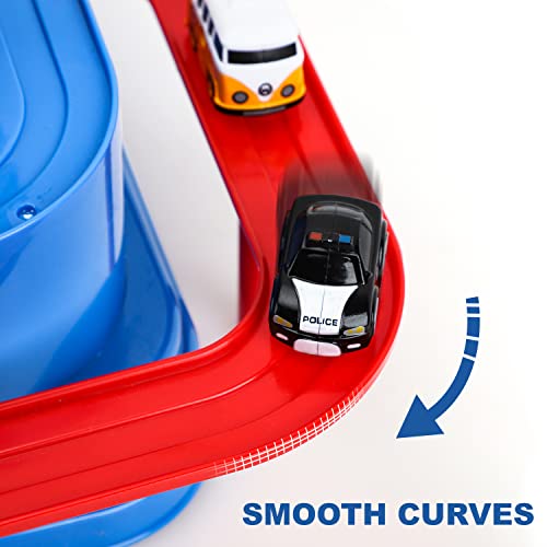 New Car Adventure Toys Race Track For Toddlers – Boy Toy & Race Tracks For Boys – Toddler Car Toys Preschool Educational Toy Cars For Kids 3 4 5 6 7 Year Old Car Track Gifts For Kids - Track and Vehicle Play Edition