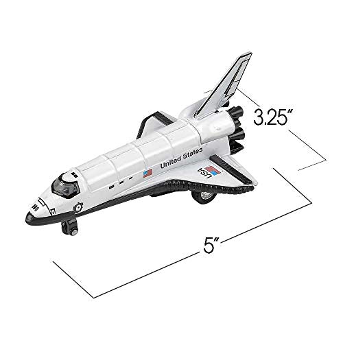 Diecast Space Shuttle With Pullback Mechanism Set Of 2 Diecast Metal NASA Space Toys For Boys Astronaut Cake Decorations Astronaut Space Theme Party Favors - Space Exploration Play Edition