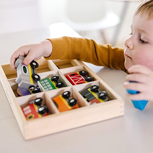 Wooden Train Cars (8 Pcs) – Magnetic Train Wooden Train Toys Train Sets For Toddlers And Kids Ages 3+ - Railway-Themed Play Edition