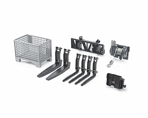 Top 10 Toys – Construction Realistic Attachments And Accessories For Frontloader Vehicle Including A Basket Pallet Winch And Forks – Ages 3+ - Farm and Construction Play Edition