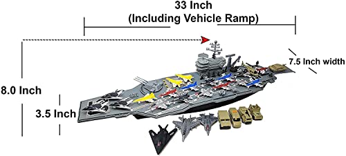 Deals Aircraft Carrier Submarine Destroyer Ship Combo With Military Vehicles And Fighter J - Ocean Adventure Play Edition