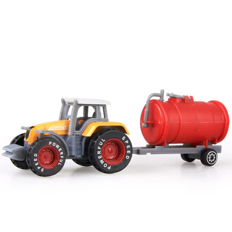 Kid s Farm Tractor Toys With Trailers ,Alloy And ABS Toy Truck Realistic Tractor Vehicle Value Play Set Set Of 4 - Farm and Construction Play Edition