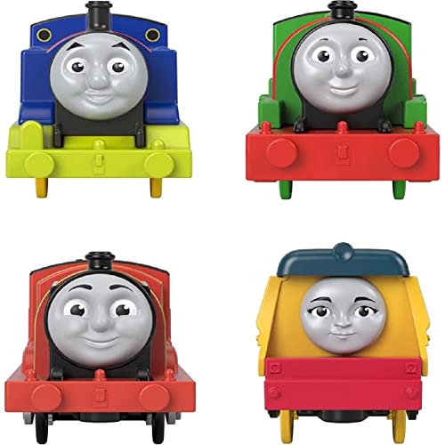 Percy James & Rebecca Train Engine Set – Set Of 4 Motorized Toy Train Engines For Preschool Kids Ages 3 Years & Ol - Railway-Themed Play Edition