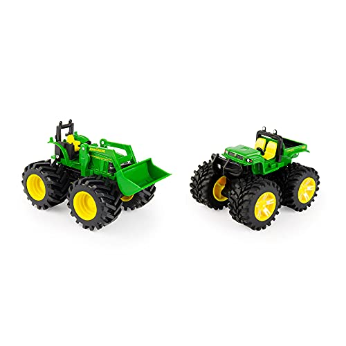 Toddler Toys Monster Treads Super Scale Combine Toy Set With 2 Extra Monster Treads Vehicles Ages 3+ G - Farm and Construction Play Edition