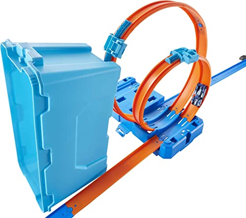 Deals Track Builder Multi Loop Box Ultimate Storage 10 Feet Of Track Connectors Launcher Diecast Car Portable Ages 4 And Abov - Track and Vehicle Play Edition