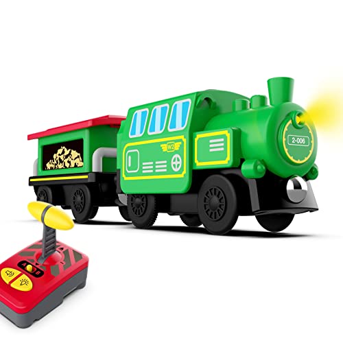Budget Wooden Train Accessories Battery Operated Locomotive Train Remote Control Train For Track Set Powerful Engine Train Vehicles Fit All Major Brands Track Railway System (Battery Not Included) - Railway-Themed Play Edition