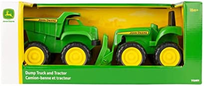 Sandbox Vehicle Set — Includes Dump Truck Toy And Tractor Toy With Loader — Girl And Boy Toys — Ages 18 Months And Up — 6 Inch — 2 Count - Farm and Construction Play Edition