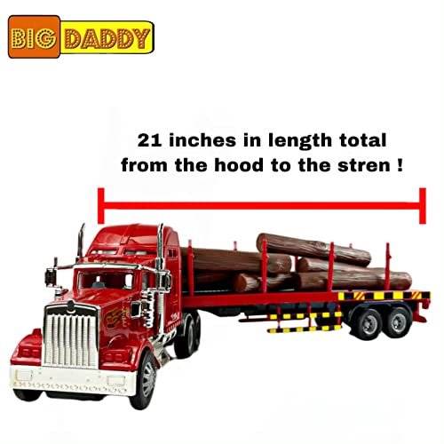 Wholesale Rig Heavy Duty Tractor Trailer Transport Series Lumber Truck Tractor Trailer - Farm and Construction Play Edition