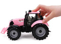 Friction Powered Farm Tractor With Opening Bonnet (Pink) - Farm and Construction Play Edition