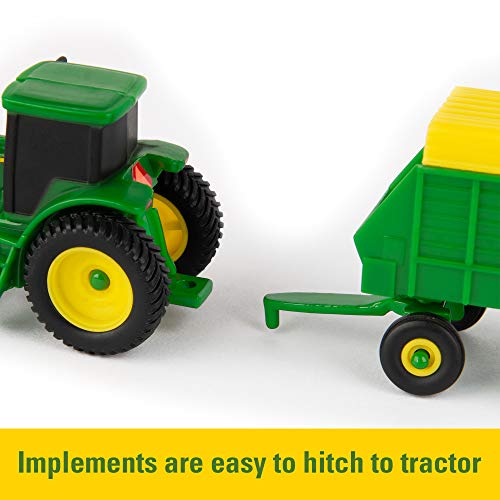 New TOMY John Deere Durable Vehicle Toy Set For Kids With Tractor Shaped Portable Carry Cas - Farm and Construction Play Edition