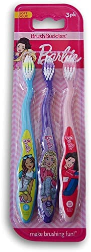 Thomas The Train & Friends Soft Toothbrushes 3 Pack Brush Buddies (Blue Yellow Red) - Railway-Themed Play Edition