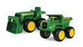 Sandbox Vehicle Set — Includes Dump Truck Toy And Tractor Toy With Loader — Girl And Boy Toys — Ages 18 Months And Up — 6 Inch — 2 Count - Farm and Construction Play Edition