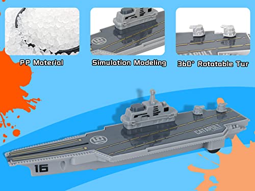 Aircraft Carrier Military Naval Ship Toy Play Set With Small Scale Model Planes Fighter Jets Battleship And Supply Ship For Kids Boy Girl Age 5+ Party Favors Gifts Naval Ship-02 - Ocean Adventure Play Edition
