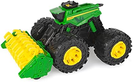 Toddler Toys Lights And Sounds Monster Treads Tractor Toy With Wagon 8 Inch Green Ages 3+ Red - Farm and Construction Play Edition