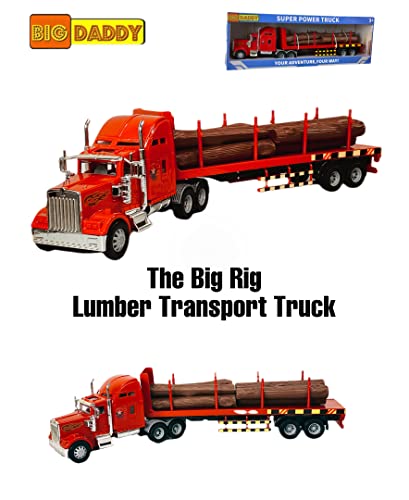 Wholesale Rig Heavy Duty Tractor Trailer Transport Series Lumber Truck Tractor Trailer - Farm and Construction Play Edition