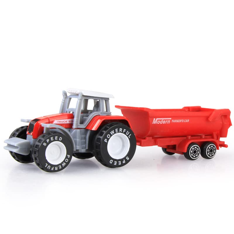 Kid s Farm Tractor Toys With Trailers ,Alloy And ABS Toy Truck Realistic Tractor Vehicle Value Play Set Set Of 4 - Farm and Construction Play Edition