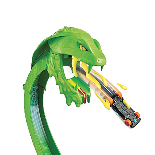 Deals Toxic Snake Strike Challenge Play Set With Slime For Kids 5 Years Old & Up Includes One 1:64 Scale Hot Wheels Vehicle Connects To Other Sets Single Or Multicar Play - Track and Vehicle Play Edition
