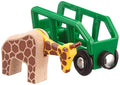 RIO World – 33724 Giraffe And Wagon 2 Piece Toy Train Accessory For Kids Ages 3 And Up Green - Railway-Themed Play Edition