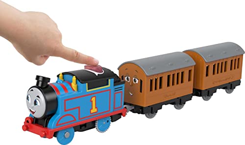 Thomas & Friends Motorized Talking Thomas Engine With Annie & Clarabel Battery-Powered Toy Train With Character Sounds And Phra - Railway-Themed Play Edition
