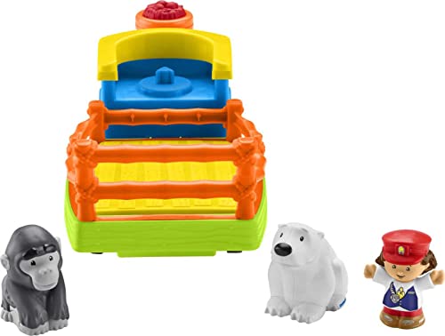 Little People Zoo Train Toy With Music And Sounds For Toddlers 1 Conductor And 2 Animal Toy Figures Choo-Choo Zoo Train - Railway-Themed Play Edition