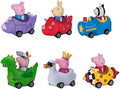 Mini Buggies 6 Pack Set – Peppa George Pig Zoe Zebra & Richard Rabbit In Fun Vehicles & Cars – Toy Gift For Kids – Ages 2+ - Railway-Themed Play Edition