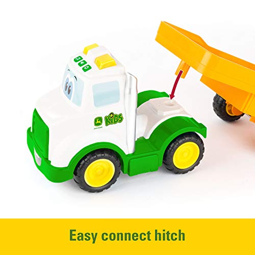 Lights & Sounds Farmin Friends Toy Hauling Set With Toy Truck And Backhoe Tractor Toy Ages 18 Months And Up - Farm and Construction Play Edition