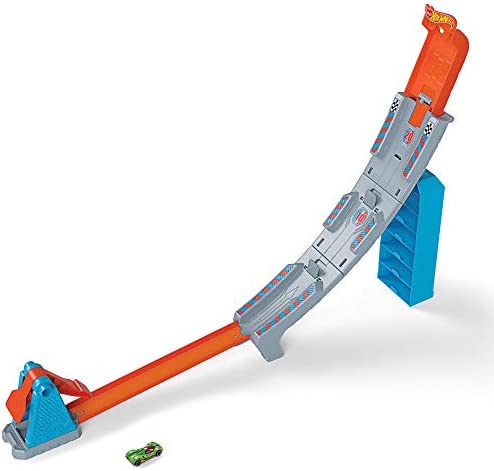 Rapid Raceway Champion Action Hot Wheels Championship Track Speed Boost Oval Track Ages 4 And Older - Track and Vehicle Play Edition