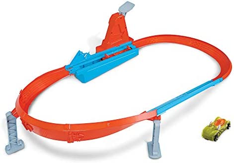 Rapid Raceway Champion Action Hot Wheels Championship Track Speed Boost Oval Track Ages 4 And Older - Track and Vehicle Play Edition