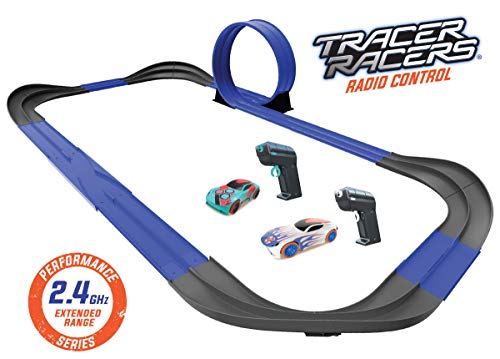 2.4 GHz Radio Control Remote Slot-Less Cordless Racing Blazin Loop Speedway Track Set With Two C - Track and Vehicle Play Edition