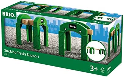 World – 33253 Stacking Track Supports 2 Piece Toy Train Accessory For Kids Age 3 And Up Green - Railway-Themed Play Edition