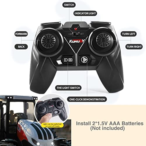 Remote Control Tractor Toy RC Truck With Trailer Farm Vehicle Toys Barrel Trailer With Spread Tubes Frontloader 1/24 Scale 2.4Ghz Farm Playset Toy For Kids Age 5 6 7 8 9 Up Years Old - Farm and Construction Play Edition