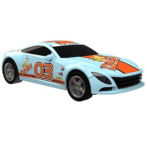 Super 251 USB Power Slot Car Racing Set LED Headlights Strong Magnetic Base Mechanical Lap Counter & Powerbase Integrated As Combo Track For Ages 8 And Up - Track and Vehicle Play Edition