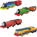 Percy James & Rebecca Train Engine Set – Set Of 4 Motorized Toy Train Engines For Preschool Kids Ages 3 Years & Ol - Railway-Themed Play Edition