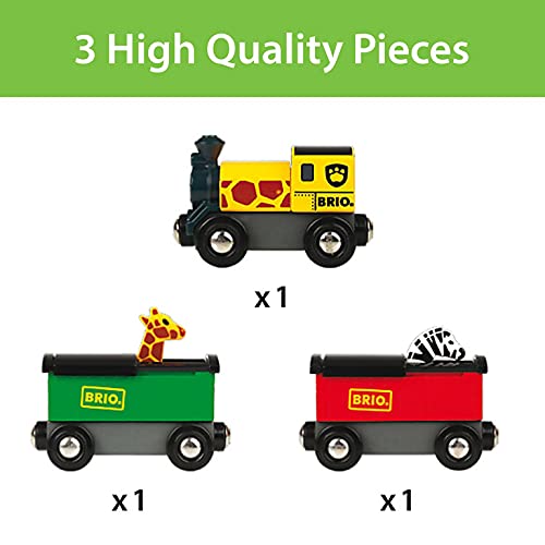 RIO World – 33722 Safari Train 3 Piece Toy Train Accessory For Kids Age 3 And Up - Railway-Themed Play Edition