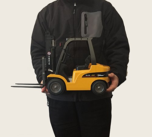 Deals Jumbo Remote Control Forklift 13 Inch Tall 8 Channel Full Functional Professional RC Forklift Construction Toys High Powered Motors 1:10 Scale – Heavy Metal – (TR-216) - Farm and Construction Play Edition