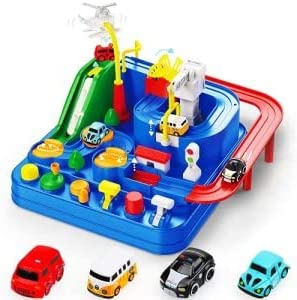 New Car Adventure Toys Race Track For Toddlers – Boy Toy & Race Tracks For Boys – Toddler Car Toys Preschool Educational Toy Cars For Kids 3 4 5 6 7 Year Old Car Track Gifts For Kids - Track and Vehicle Play Edition