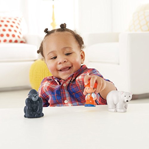 Little People Zoo Train Toy With Music And Sounds For Toddlers 1 Conductor And 2 Animal Toy Figures Choo-Choo Zoo Train - Railway-Themed Play Edition
