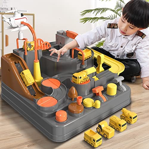 Kids Race Track Toys For Boy Car Adventure Toy For 3 4 5 6 7 Years Old Boys Girls Puzzle Rail Car City Rescue Playsets Magnet Toys W/ 3 Mini Cars Preschool Educational Car Games Gift Toys - Track and Vehicle Play Edition