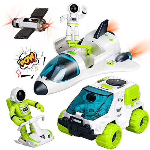 Space Toys For Kids Rocket Ship Toys For Kids With Space Shuttle Astronaut Figures And Space Rover Space Toys For Boys 5-8 Spaceship Toy For Kids Astro Boy Figure Toys For 3 Year Old Boys - Space Exploration Play Edition