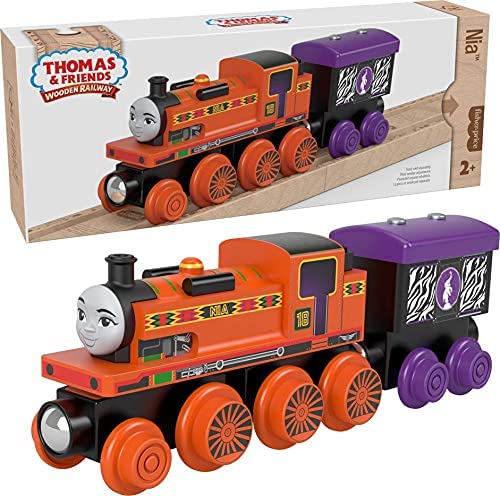 Cheap Wooden Railway James Engine And Coal Car Push-Along Train Made From Sustainably Sourced Wood For Kids 2 Years And Up - Railway-Themed Play Edition