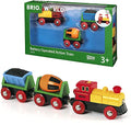 Budget RIO World – 33319 Battery Operated Action Train 3 Piece Toy Train For Kids Ages 3 And Up - Railway-Themed Play Edition