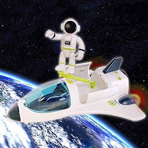 Budget Space Shuttle Spacecraft Airplane Toys For Kids With Lights & Sound & Astronaut Figure,Spaceship Toys For Any Interstellar Mission Adventure,Toy Rocket Gift For Boys 3-5-8 - Space Exploration Play Edition