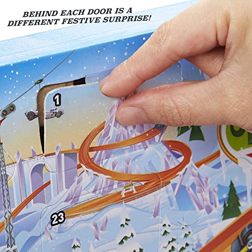 Top 10 2021 Advent Calendar With 24 Surprises That Include 8 1:64 Scale Vehicles & Other Cool Accessories Plus A Play Pane Mat For Collectors & Kids 3 Years Old & Up - Track and Vehicle Play Edition